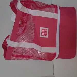 T-Mobile Insulated Cooler Mesh Tote Bag With Handles Pink & White